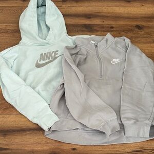Nike girls Light blue and Gray sweatshirts